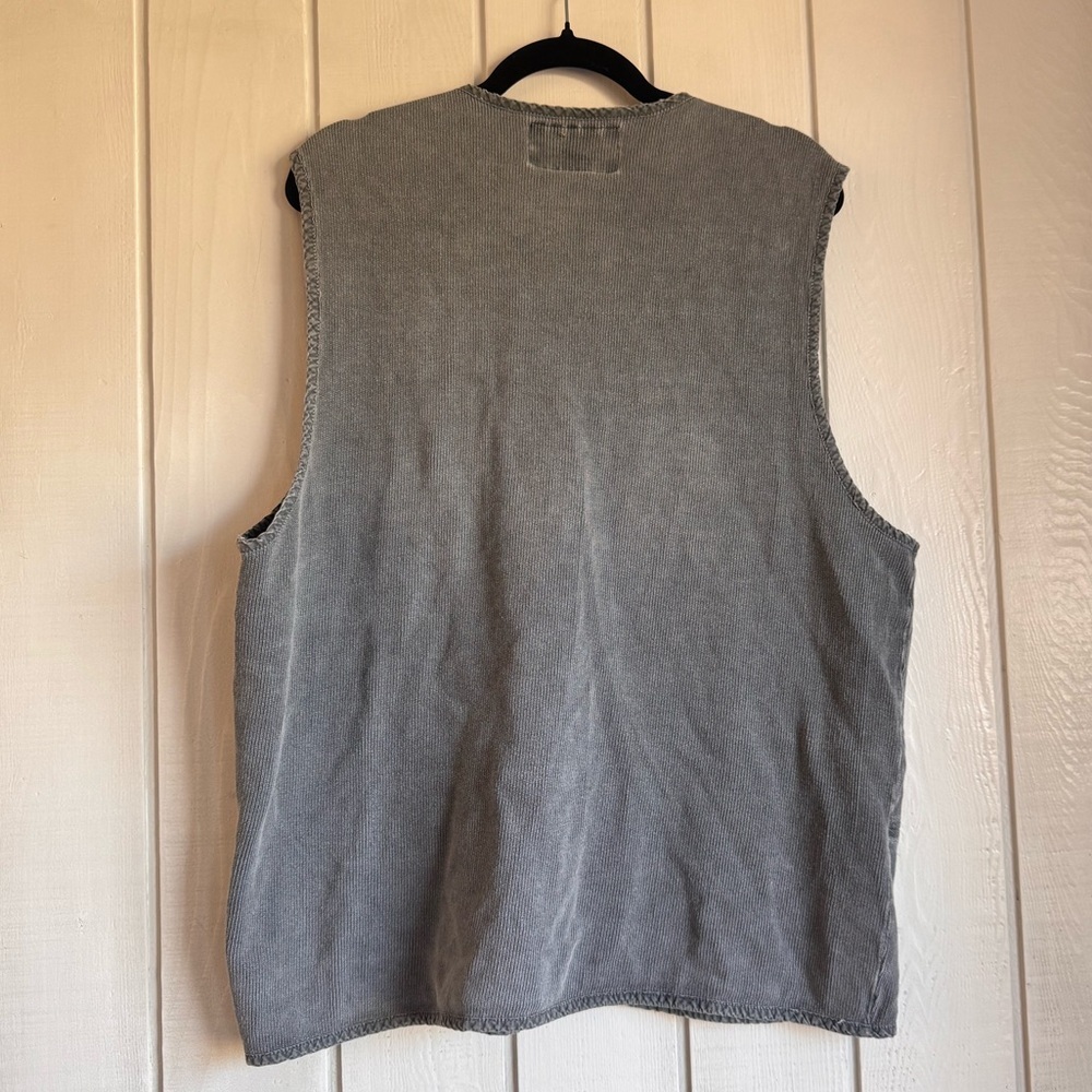 Vintage Z. Cavaricci Gray Button Up Lightweight Vest - Picture 2 of 4
